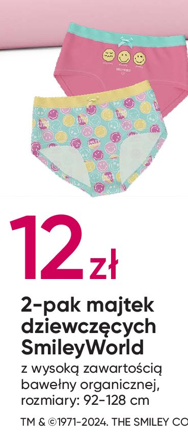 Majtki dziewczęce smileyworld 92-128 cm promocja