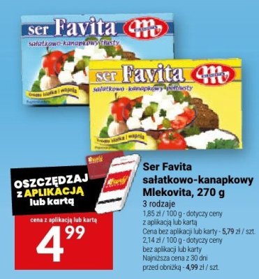 Ser Favita sałatkowo-kanapkowy Mlekovita, 270 g promocja w Twój Market