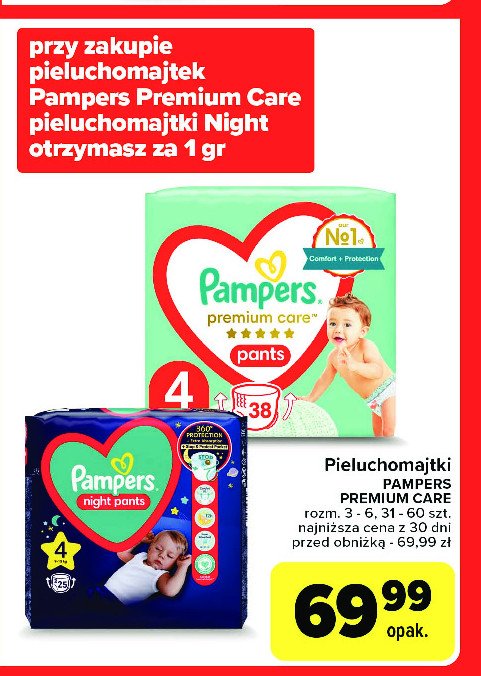 Pieluchomajtki maxi 4 Pampers premium care pants promocja