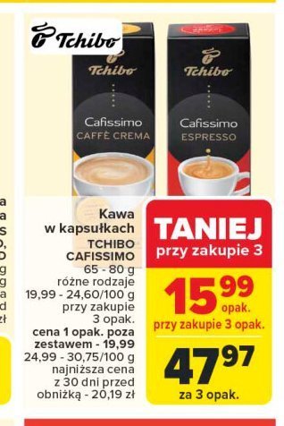 Kawa espresso elegant Tchibo cafissimo Tchibo cafe promocja w Carrefour