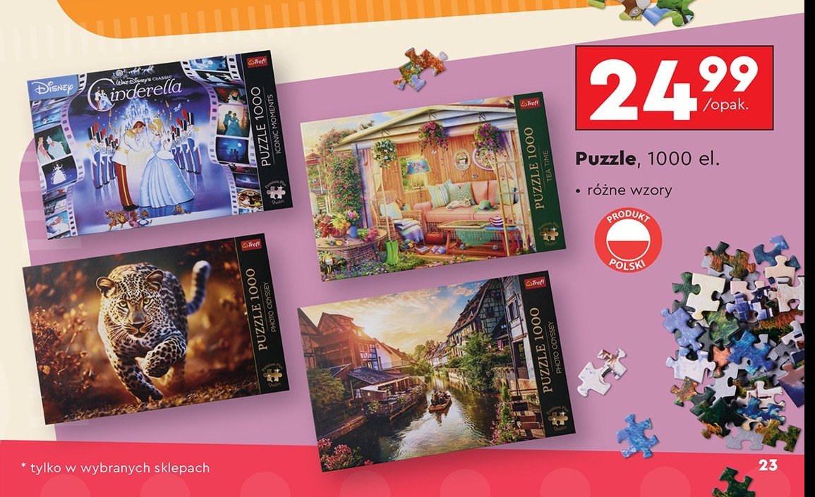 Puzzle 1000 elementów Trefl promocja