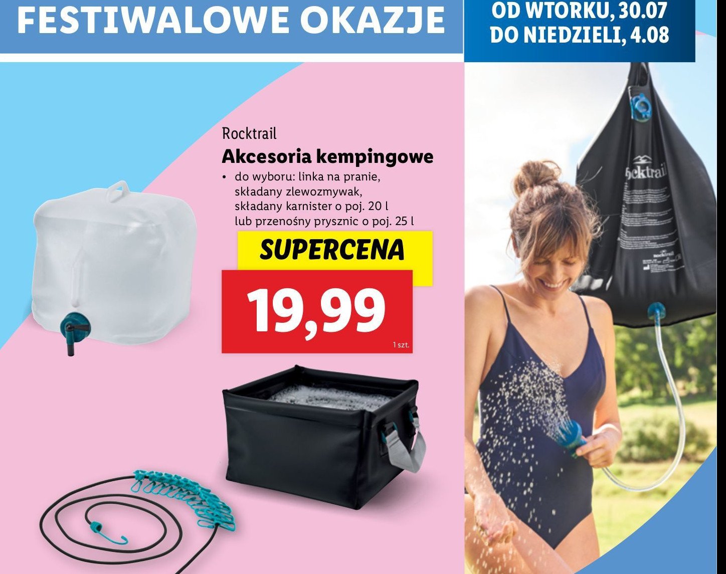 Sk艂adany zlewozmywak 10 l ROCKTRAIL promocja