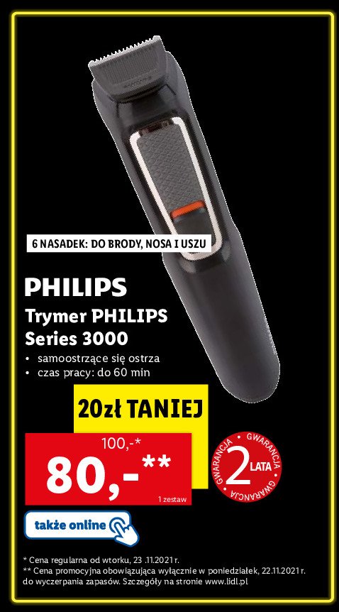 Trymer do brody beardtrimmer series 3000 bt3216/14 Philips promocja