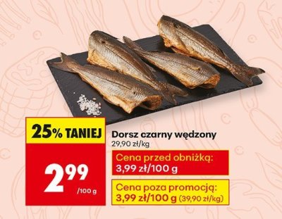 Dorsz czarny wędzony promocja w Biedronka