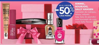 Kosmetyki do makijażu, lakiery, odżywki, topy, bazy do paznokci oraz kosmetyki do ciała Rimmel, Bourjois, Sally Hansen promocja w Super-Pharm