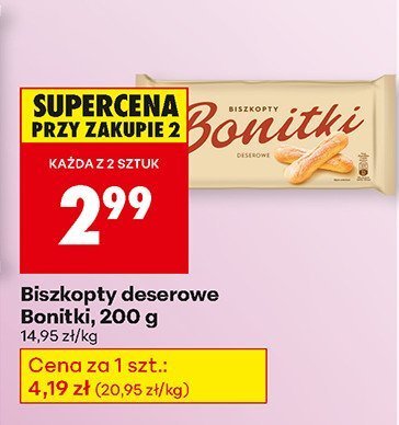 Biszkopty deserowe Bonitki promocja w Biedronka