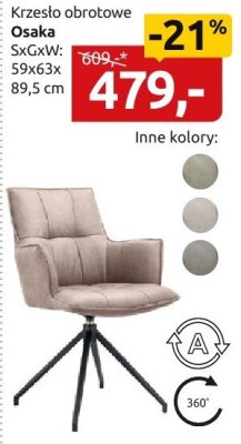 Krzesło obrotowe Osaka promocja w Black Red White