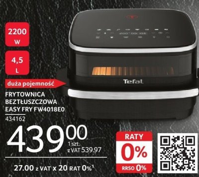 FRYTOWNICA BEZTŁUSZCZOWA EASY FRY FW401BEO promocja w Selgros