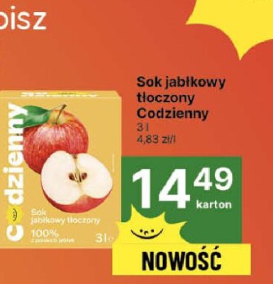 Sok jab艂kowy promocja w Delikatesy Centrum