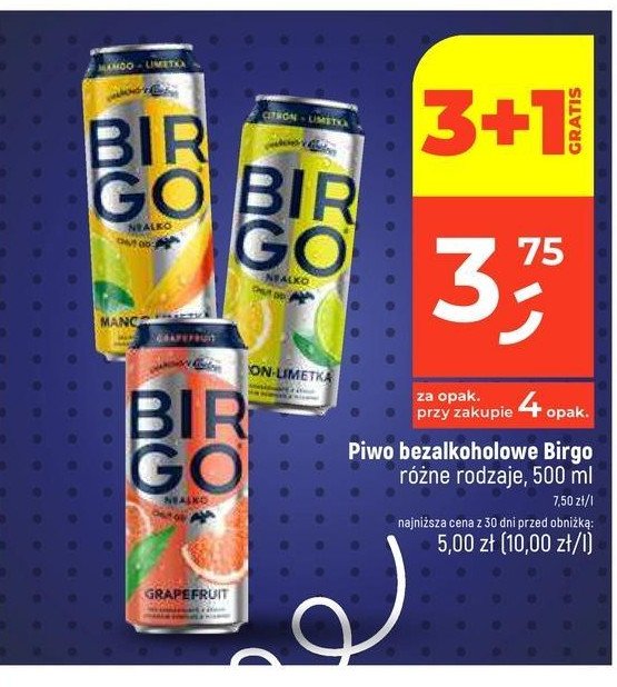 Piwo Birgo citron- limetka promocja w Dealz