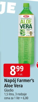 Napój Farmer's Aloe Vera Gladio promocja w Leclerc