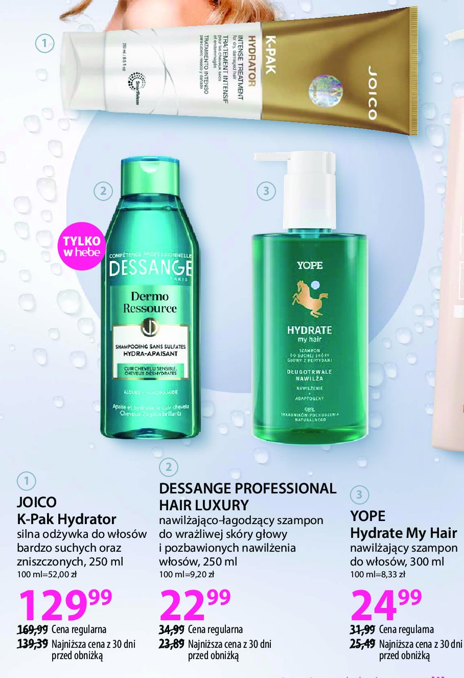 Szampon do włosów kojący Dessange paris professional hair luxury promocja w Hebe