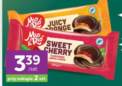 Biszkopty z galaretką sweet cherry Mio&Rio promocja w Stokrotka