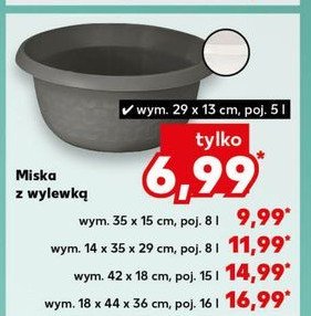 Miska plastikowa okrągła 15 l promocja