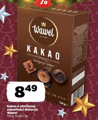 Kakao o obniżonej zawartości tłuszczu Wawel promocja w Netto