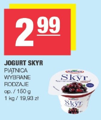 Jogurt skyr truskawka Lindahls protein promocja w SPAR