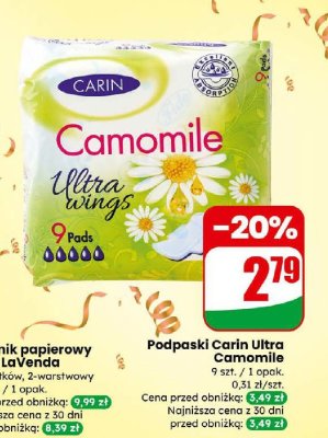 Podpaski Ultra Camomile promocja w Dino