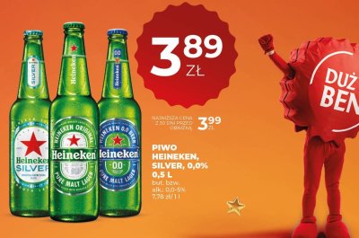 Piwo bezalkoholowe Heineken 0,0% 0,5 L promocja w Duży Ben