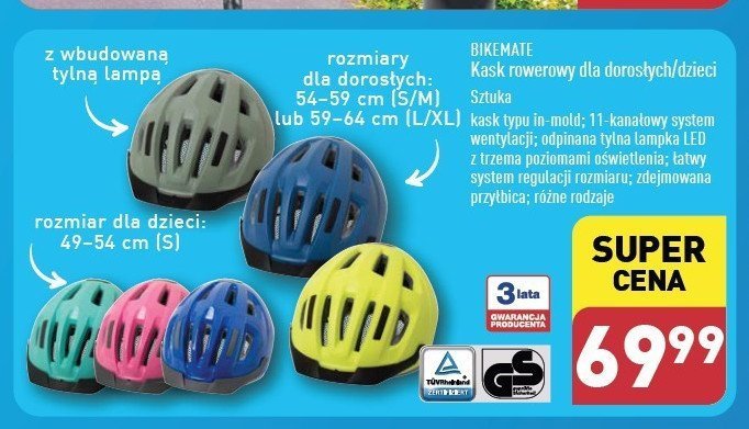 Kask rowerowy dla dorosłych BIKEMATE promocja