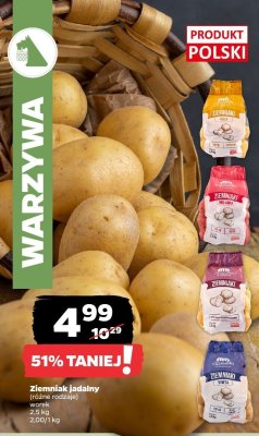 Ziemniak jadalny różne rodzaje worek 2,5 kg promocja w Netto