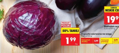 Bakłażan na wagę promocja w Biedronka