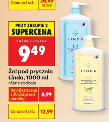 Żel pod prysznic Linda, 1000 ml promocja w Biedronka