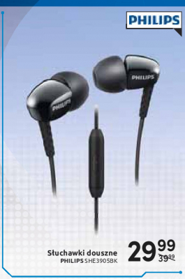 S艂uchawki she3905bk/00 czarny Philips promocja