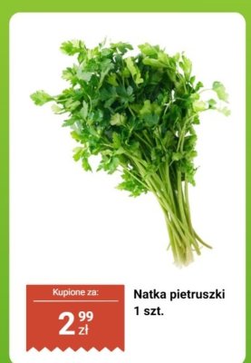 Natka pietruszki 1 szt. promocja w Biedronka