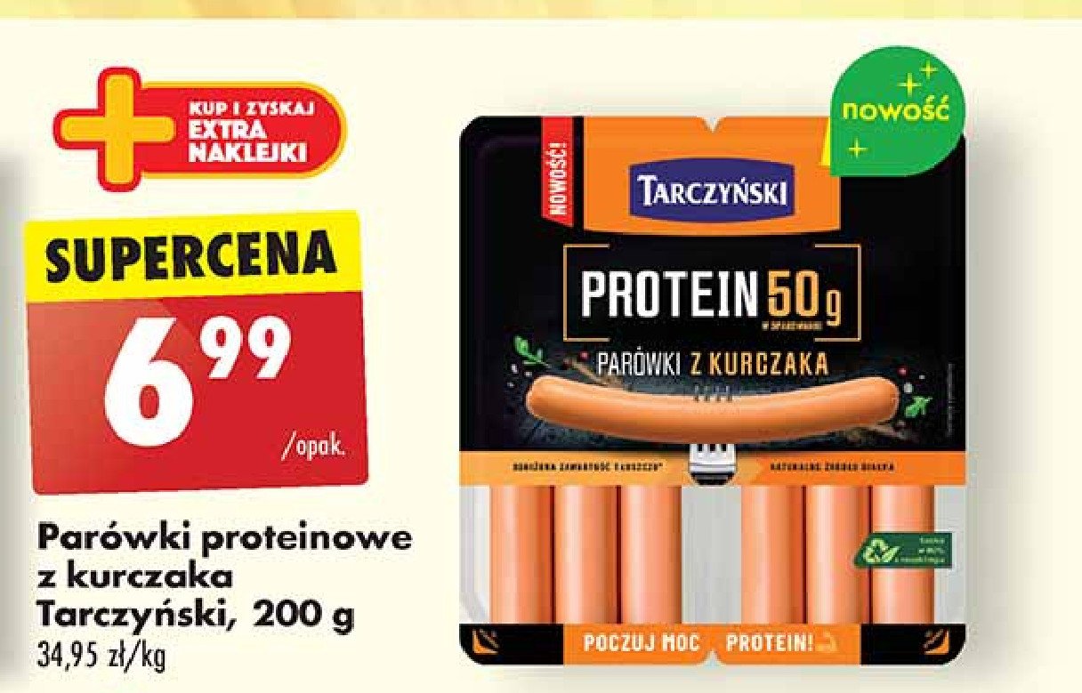 Parówki z kurczaka Tarczyński protein promocja