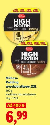 Pudding Milbona Pudding wysokobiałkowy, XXL waniliowy lub czekoladowy promocja w Lidl