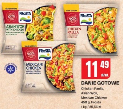 Danie gotowe Chicken Paella, Asian Wok, Mexican Chicken Frosta promocja w Chorten