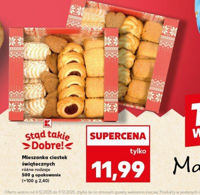 Ciastka świąteczne mieszanka różne rodzaje 500 g promocja w Kaufland