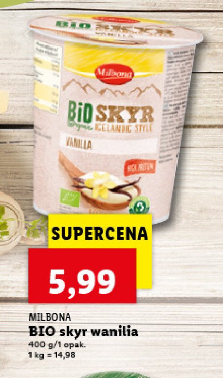 Jogurt skyr wanilia Milbona promocja