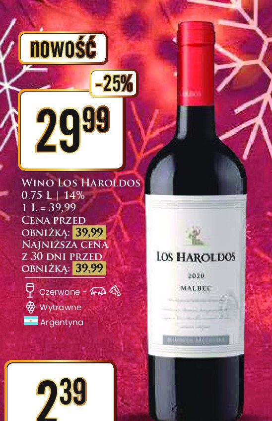 Wino Los harolds promocja w Dino