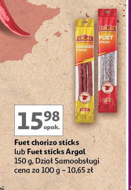 Fuet chorizo sticks ARGAL promocja