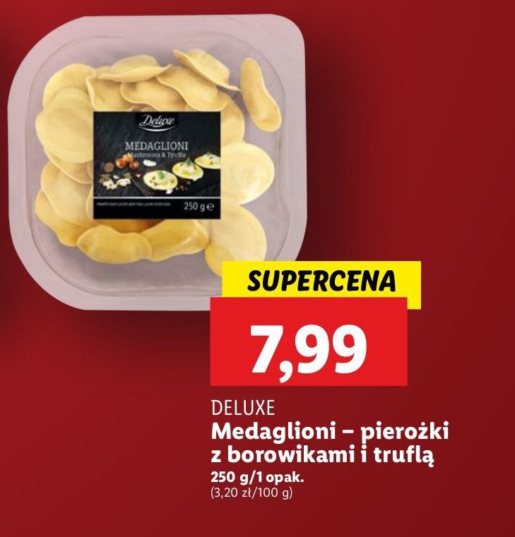 Pierogi z borowikami Deluxe promocja w Lidl