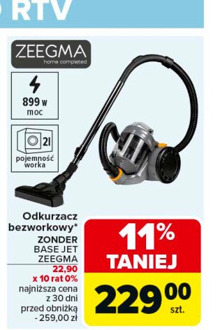 Odkurzacz zonder ZEEGMA promocja w Carrefour