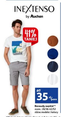 Bermudy męskie 28/38-42/52 Auchan inextenso promocja