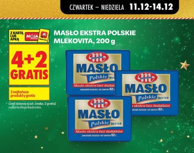 Masło ekstra polskie 4+2 gratis promocja w Biedronka