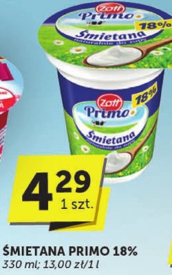 Śmietana Primo 18% 330 ml promocja w ABC