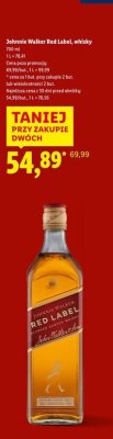 Whisky Johnnie Walker Red Label 700 ml promocja w Lidl