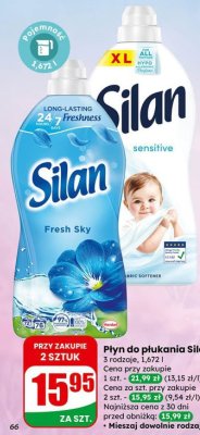 Płyn do płukania tkanin fresh sky promocja w Dino