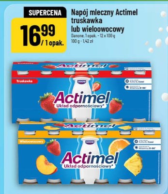 Napój mleczny Actimel wieloowocowy promocja w POLOmarket