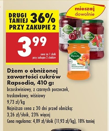 Dżem wiśniowy Rapsodia promocja w Biedronka