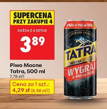 Piwo Mocne Tatra 500 ml promocja w Biedronka