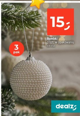 Bombki 3 szt. w opakowaniu promocja w Dealz