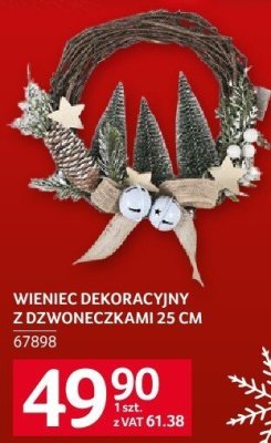 Wieniec dekoracyjny z dzwoneczkami 25 cm promocja w Selgros