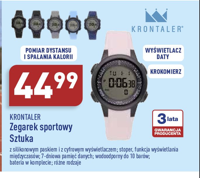 Zegarek sportowy męski Krontaler promocja