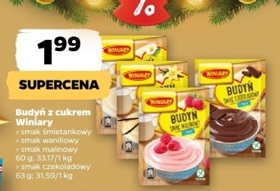 Budyń z cukrem, różne rodzaje Winiary promocja w Netto