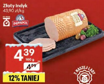 Złoty Indyk 100g promocja w Delikatesy Centrum